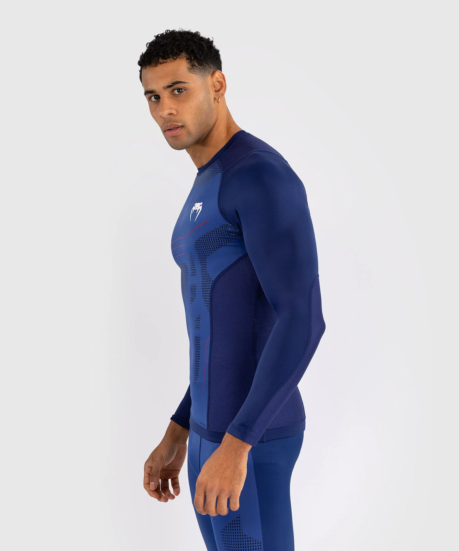 Venum Technical 3.0 Long Sleeve Rashguard - Night Blue