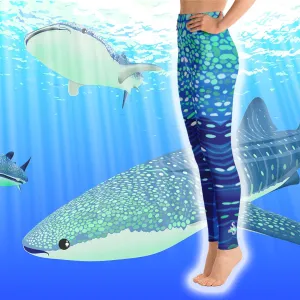 Whale Shark Leggings - Pop Style - High Waist