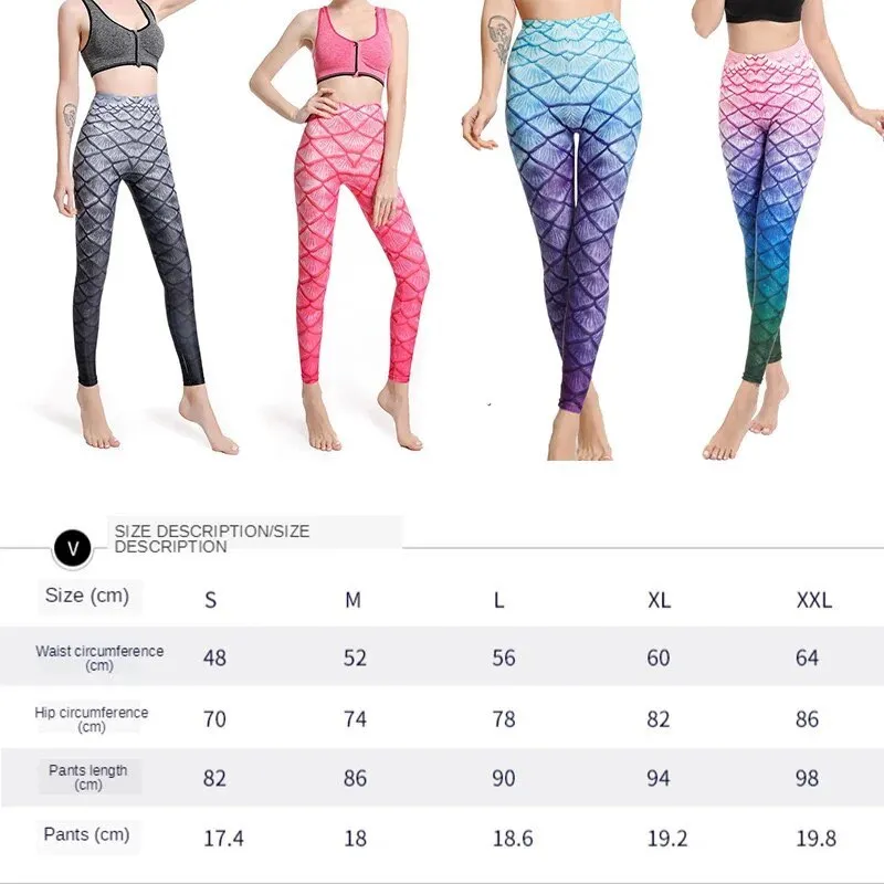 Women Leggings: Mermaid Design