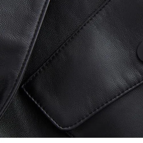 Women's Leather Jacket Sheepskin Leather Short Coat for women Biker Motorcycle Jacket