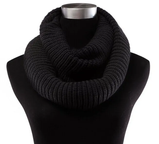 Women's Winter Warm Infinity 2 Circle/Loop Cable Knit Cowl Neck Long Scarf Shawl