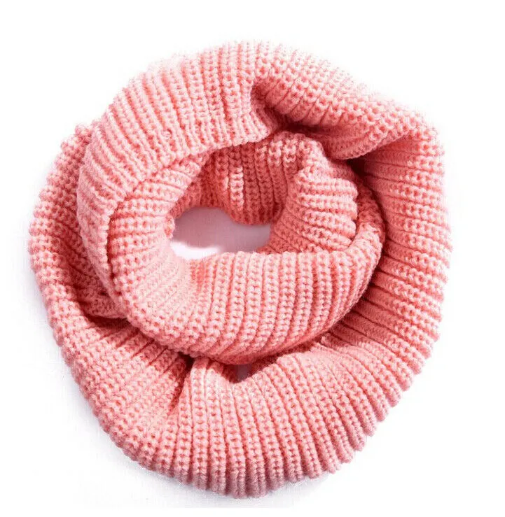 Women's Winter Warm Infinity 2 Circle/Loop Cable Knit Cowl Neck Long Scarf Shawl