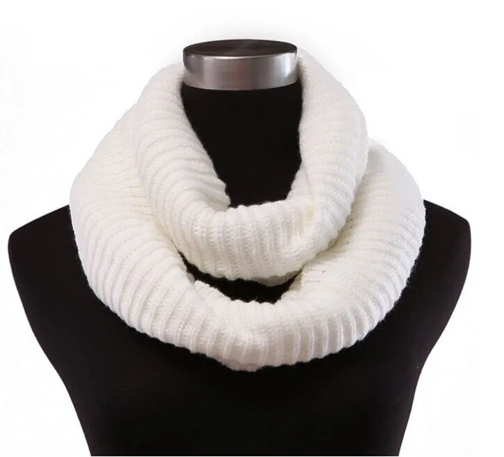 Women's Winter Warm Infinity 2 Circle/Loop Cable Knit Cowl Neck Long Scarf Shawl