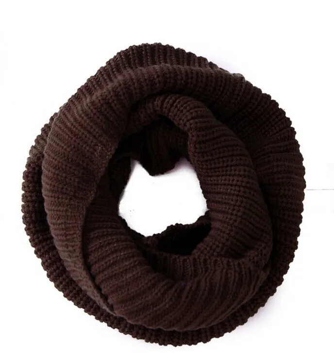 Women's Winter Warm Infinity 2 Circle/Loop Cable Knit Cowl Neck Long Scarf Shawl