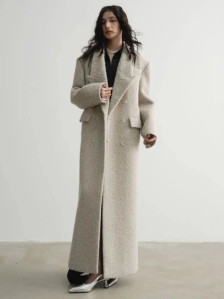 Women's Woolen Extra Long Trench Coat | Elegant Outerwear