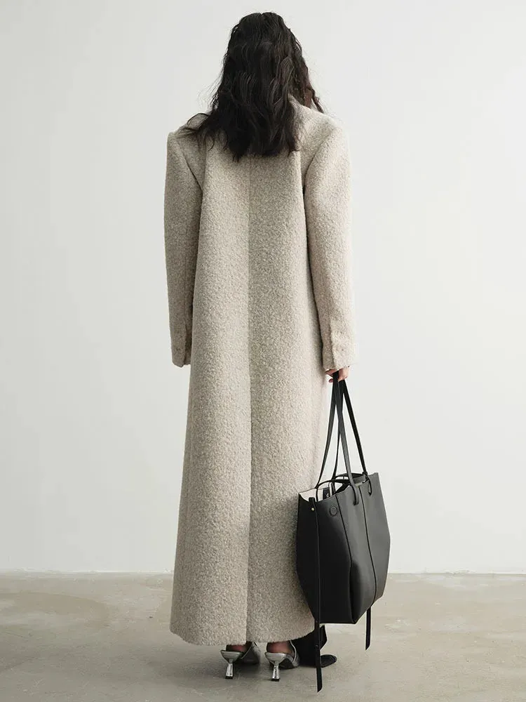 Women's Woolen Extra Long Trench Coat | Elegant Outerwear