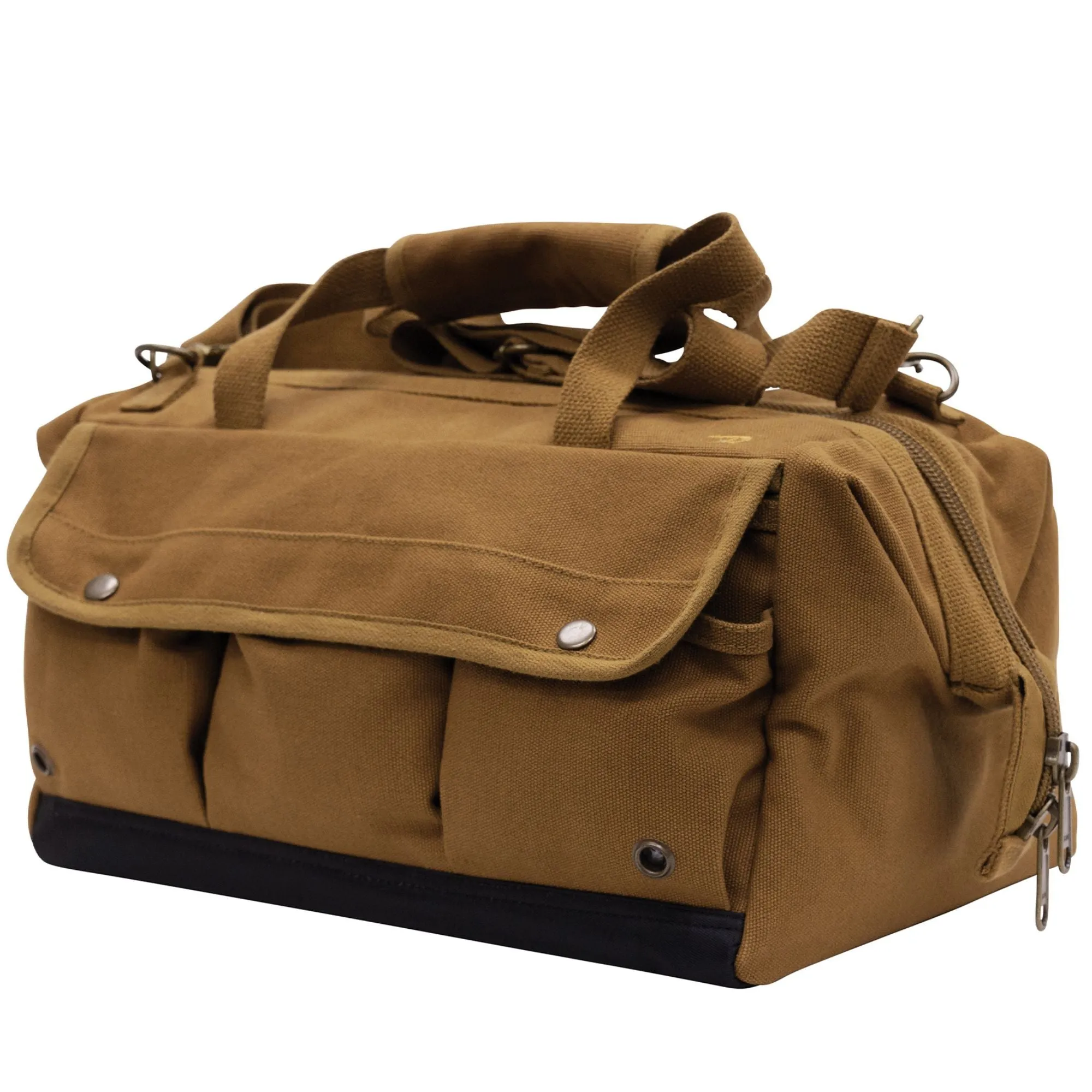 Work Brown Renovator Tool Bag – 26 Tool Pocket Organizer – Heavy-Duty Canvas