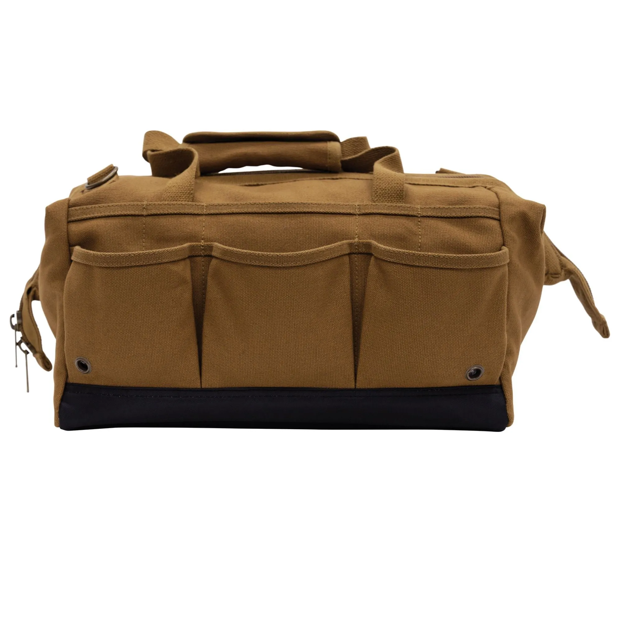 Work Brown Renovator Tool Bag – 26 Tool Pocket Organizer – Heavy-Duty Canvas